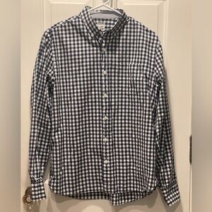 Bonobos Mens Long Sleeve Standard Fit Shirt Size M Blue And White Check